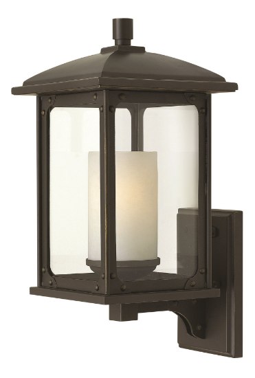 Foto para 100w Outdoor Stanton MED Clear Oil Rubbed Bronze Small Wall Mount