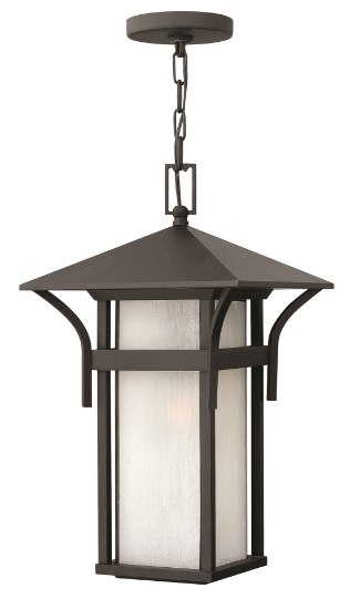 Foto para 100w Outdoor Harbor MED Etched Seedy Bound Satin Black Hanging