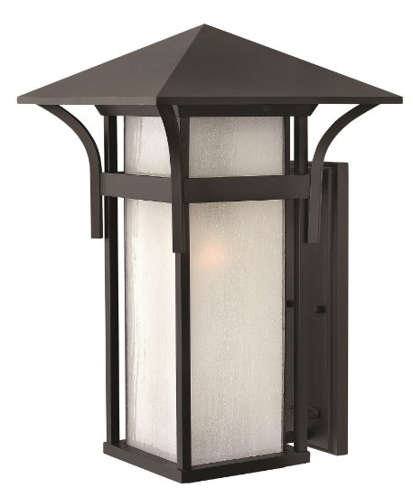 Picture of 100w Outdoor Harbor MED Etched Seedy Bound Satin Black Extra Large Wall Mount