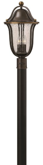 Picture of 40w Outdoor Bolla CAND Clear Seedy Olde Bronze Post Top/ Pier Mount