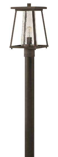 Foto para 100w Outdoor Burke MED Clear Seedy Oil Rubbed Bronze Post Top/ Pier Mount