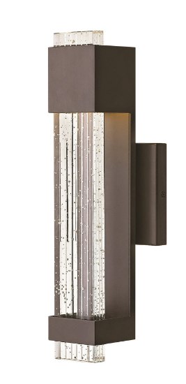 Picture of 15w Outdoor Glacier LED Clear Seedy Bronze Small Wall Mount