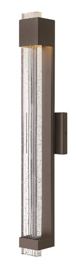 Picture of 15w Outdoor Glacier LED Clear Seedy Bronze Large Wall Mount