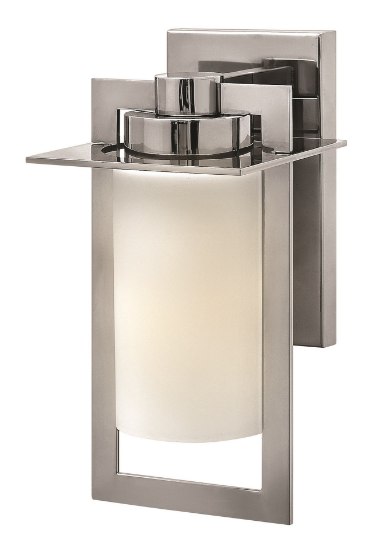 Foto para 100w Outdoor Colfax MED Etched Opal Polished Stainless Steel Small Wall Mount