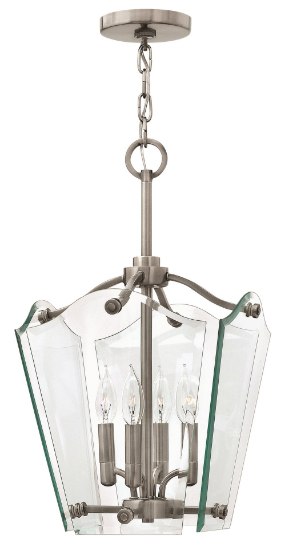 Picture of 60w Foyer Wingate CAND Clear Beveled Panels Polished Antique Nickel Single Tier Foyer