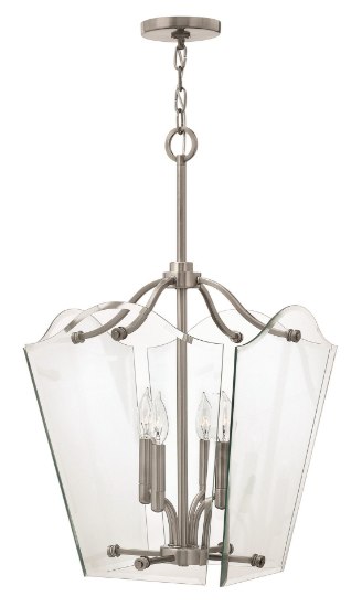 Picture of 60w Foyer Wingate CAND Clear Beveled Panels Polished Antique Nickel Single Tier Foyer