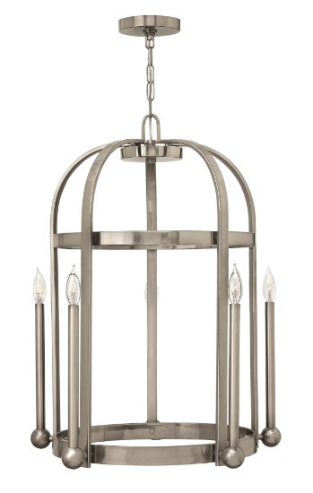 Foto para 60w Foyer Landon CAND Brushed Nickel Single Tier Foyer