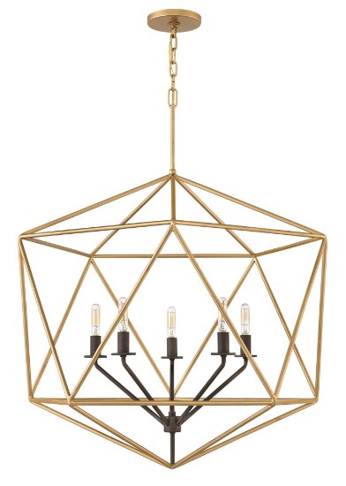 Picture of 60w Chandelier Astrid CAND Deluxe Gold Single Tier Pendant