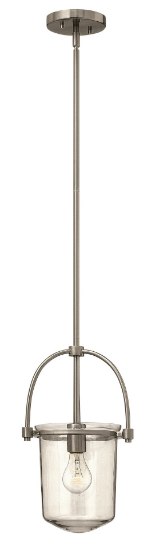 Picture of 100w Foyer Clancy MED Clear Brushed Nickel Stem Hung Pendant