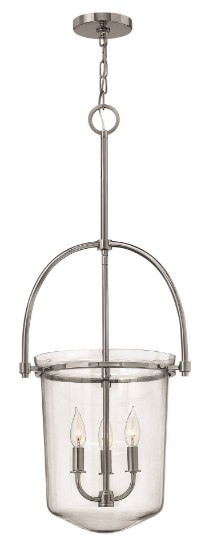 Picture of 60w Foyer Clancy CAND Clear Polished Nickel Single Tier Foyer