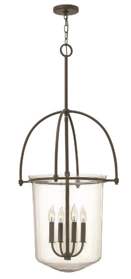 Picture of 60w Foyer Clancy CAND Clear Buckeye Bronze Single Tier Foyer