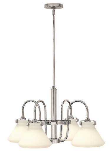 Foto para 100w Chandelier Congress MED Etched Opal Chrome Stem Hung Downlight