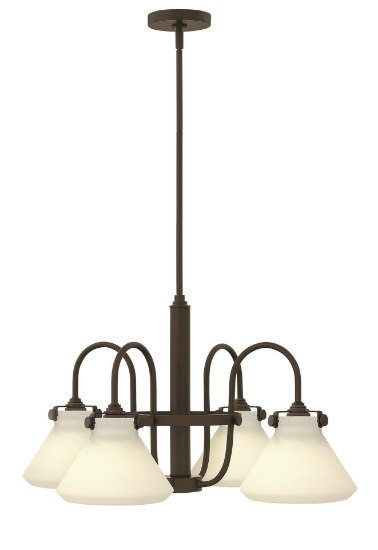 Foto para 100w Chandelier Congress MED Etched Opal Oil Rubbed Bronze Stem Hung Downlight