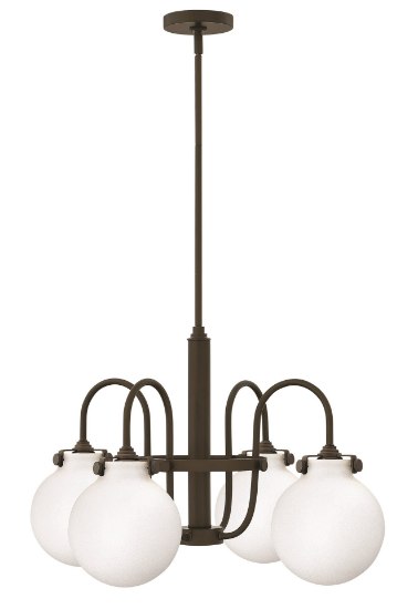 Foto para 100w Chandelier Congress MED Etched Opal Oil Rubbed Bronze Stem Hung Downlight