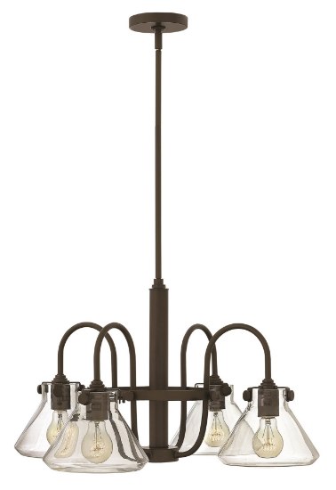 Foto para 100w Chandelier Congress MED Clear Glass Oil Rubbed Bronze Stem Hung Downlight