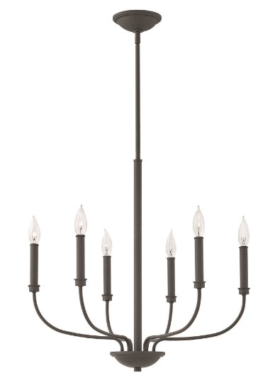 Foto para 60w Chandelier Alister CAND Buckeye Bronze Single Tier