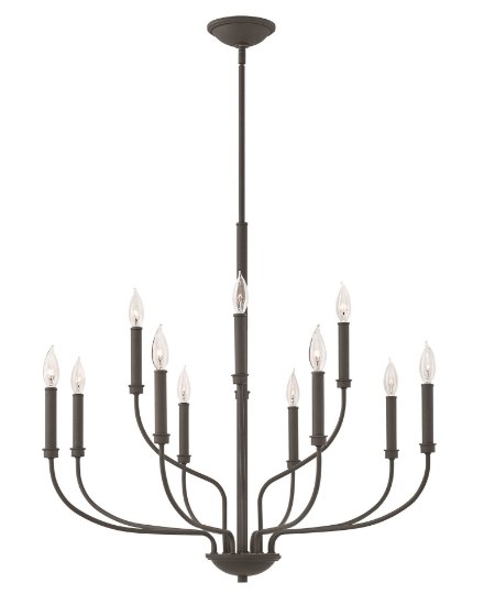 Foto para 60w Chandelier Alister CAND Buckeye Bronze Two Tier