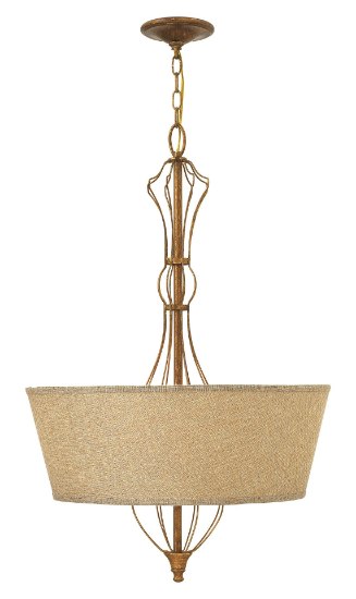 Foto para 60w Foyer Celine CAND Antique Gold Leaf Single Tier Foyer