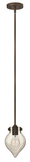 Picture of 100w Mini-Pendant Congress MED Clear Glass Oil Rubbed Bronze