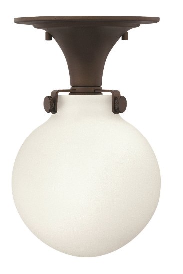 Picture of 15w Foyer Congress LED Etched Opal Oil Rubbed Bronze Flush Mount