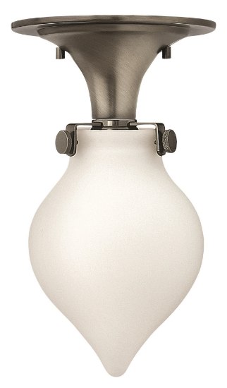 Foto para 100w Foyer Congress MED Etched Opal Antique Nickel Flush Mount