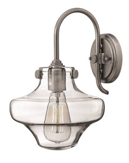 Picture of 100w Sconce Congress MED Clear Glass Antique Nickel