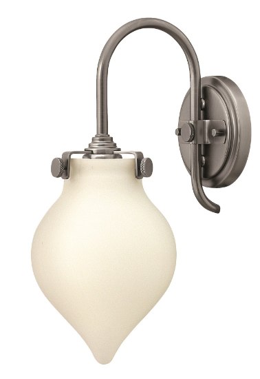 Foto para 100w Sconce Congress MED Etched Opal Antique Nickel