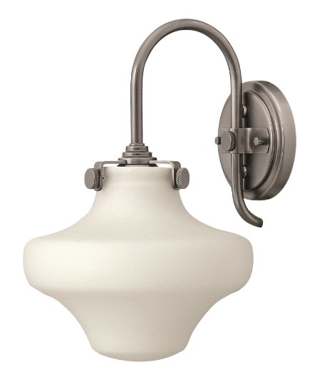 Foto para 100w Sconce Congress MED Etched Opal Antique Nickel