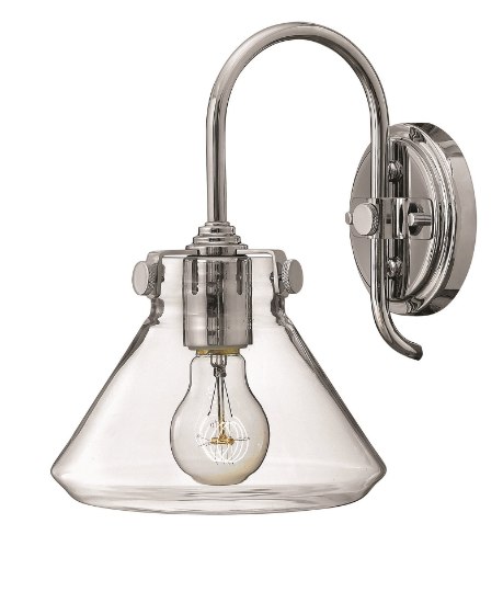 Foto para 100w Sconce Congress MED Clear Glass Chrome