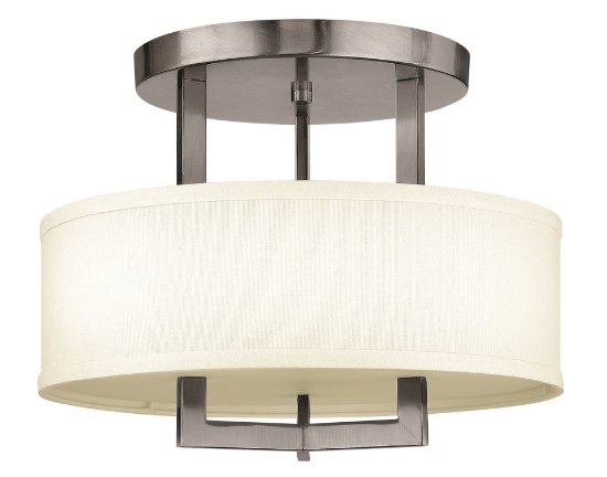 Foto para 48w Foyer Hampton LED Antique Nickel Semi-flush Mount