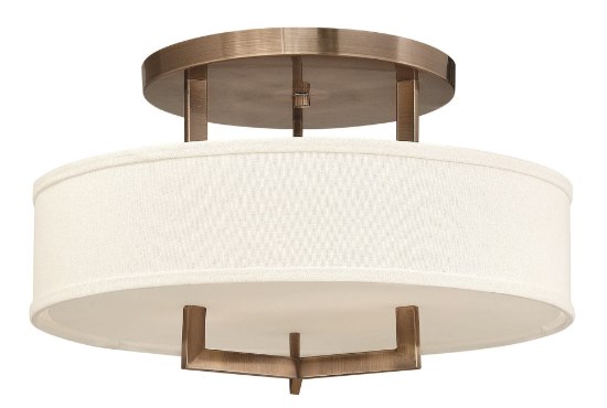 Picture of 75w Foyer Hampton MED Brushed Bronze Semi-flush Mount