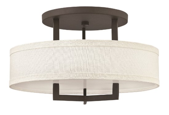 Picture of 75w Foyer Hampton MED Buckeye Bronze Semi-flush Mount