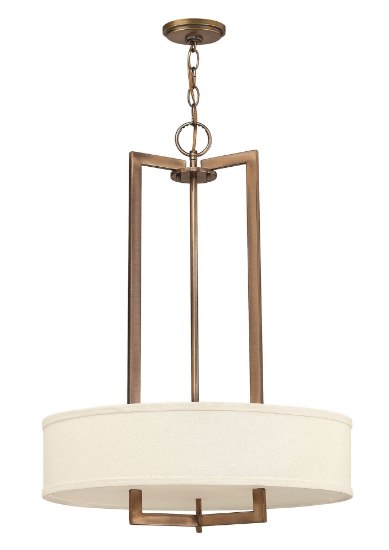 Foto para 60w Chandelier Hampton MED Brushed Bronze Inverted Pendant