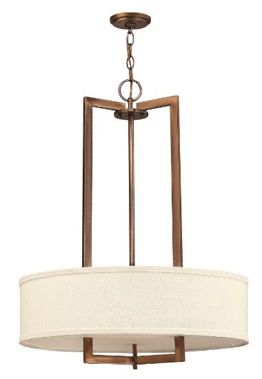 Foto para 100w Chandelier Hampton MED Brushed Bronze Inverted Pendant