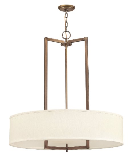 Foto para 100w Foyer Hampton MED Brushed Bronze Inverted Pendant