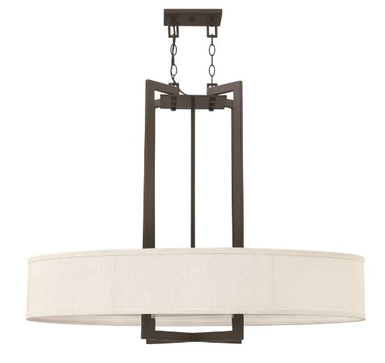 Foto para 100w Chandelier Hampton MED Buckeye Bronze Inverted Pendant