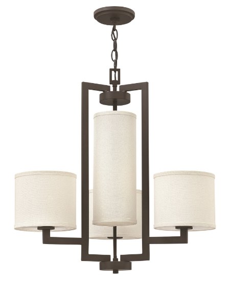 Picture of 100w Chandelier Hampton MED Buckeye Bronze Single Tier