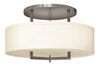 Picture of 100w Foyer Hampton MED Antique Nickel Semi-flush Mount