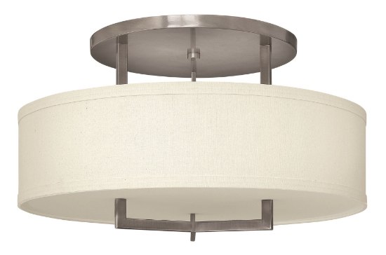 Foto para 48w Foyer Hampton LED Antique Nickel Semi-flush Mount