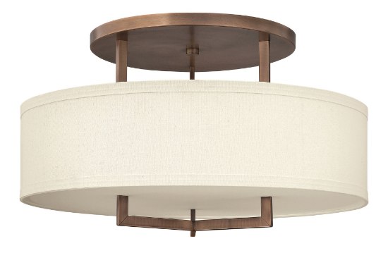 Foto para 48w Foyer Hampton LED Brushed Bronze Semi-flush Mount