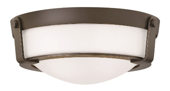 Foto para 60w Foyer Hathaway MED Etched Olde Bronze Flush Mount