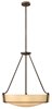 Foto para 100w Foyer Hathaway MED Etched Amber Olde Bronze Stem Hung Foyer