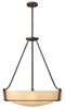 Picture of 64w Foyer Hathaway LED Etched Amber Olde Bronze Stem Hung Foyer