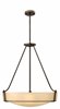 Picture of 64w Foyer Hathaway LED Etched Amber Olde Bronze Stem Hung Foyer