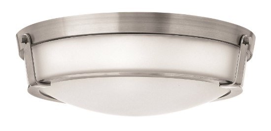 Foto para 60w Foyer Hathaway MED Etched Antique Nickel Flush Mount