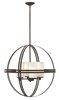 Picture of 100w Chandelier Atrium MED Etched Opal Bronze Stem Hung