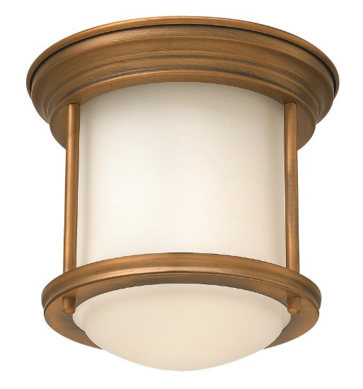 Foto para 100w Foyer Hadley MED Etched Opal Brushed Bronze Flush Mount