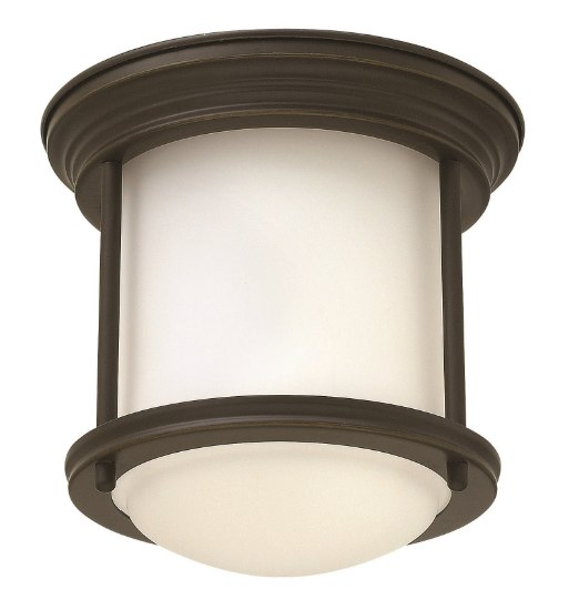 Picture of 100w Foyer Hadley MED Etched Opal Oil Rubbed Bronze Flush Mount