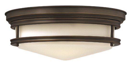 Foto para 60w Foyer Hadley MED Etched Opal Oil Rubbed Bronze Flush Mount