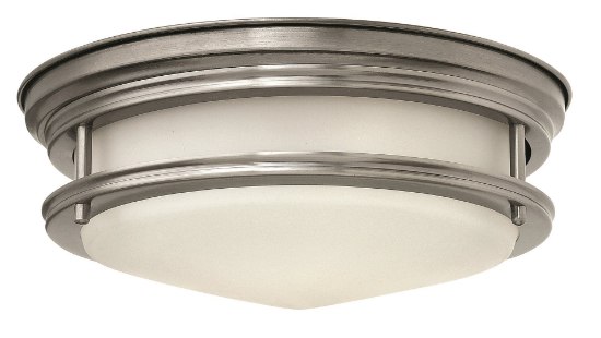 Picture of 16w Foyer Hadley LED Etched Opal Antique Nickel Flush Mount